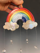 Load image into Gallery viewer, Handmade Porcelain Sun-catcher with Mother Of Pearl Luster