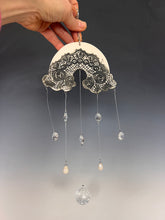 Load image into Gallery viewer, Handmade Porcelain Sun-catcher with Mother Of Pearl Luster