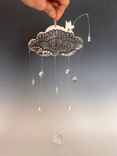 Load image into Gallery viewer, Handmade Porcelain Sun-catcher with Mother Of Pearl Luster